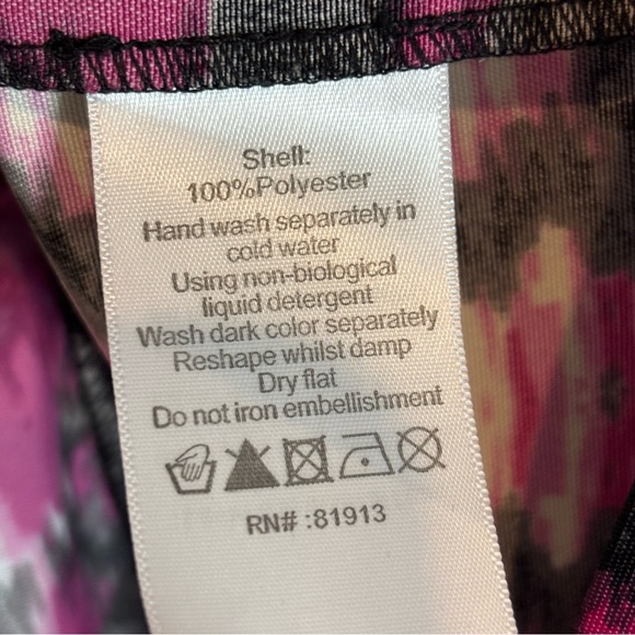 Plenty by Tracy Reese Sasha Sleeveless Black Pink Print Fit Flare Dress 0 - Picture 9 of 10